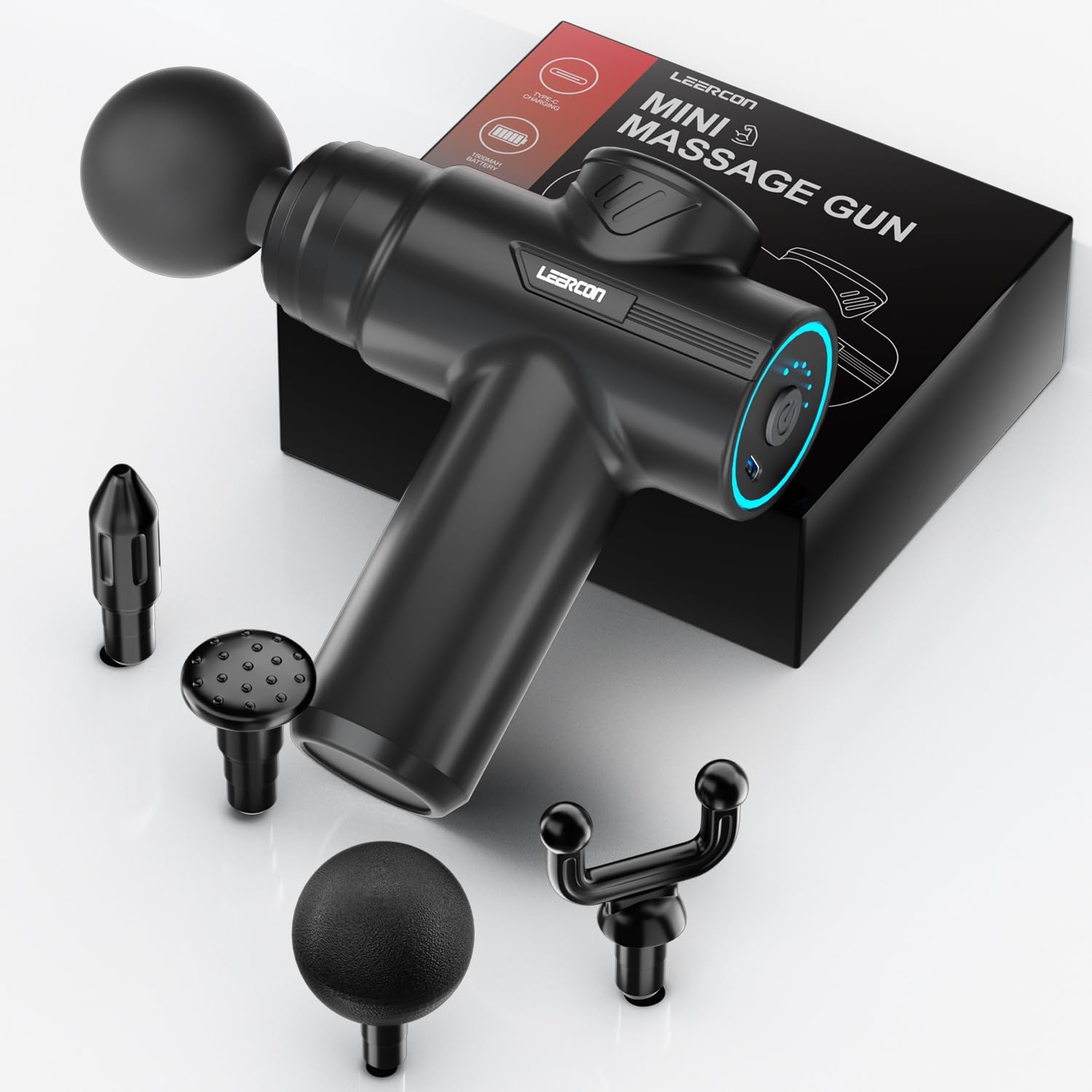 Health Wellness - LEERCON Mini Massage Gun, 6 Speeds