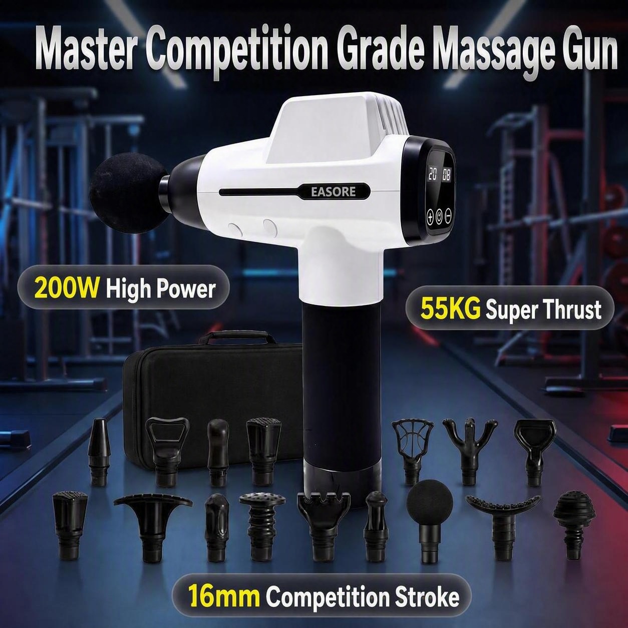 Health Wellness - 16mm Amplitude Professional Massage Gun X20