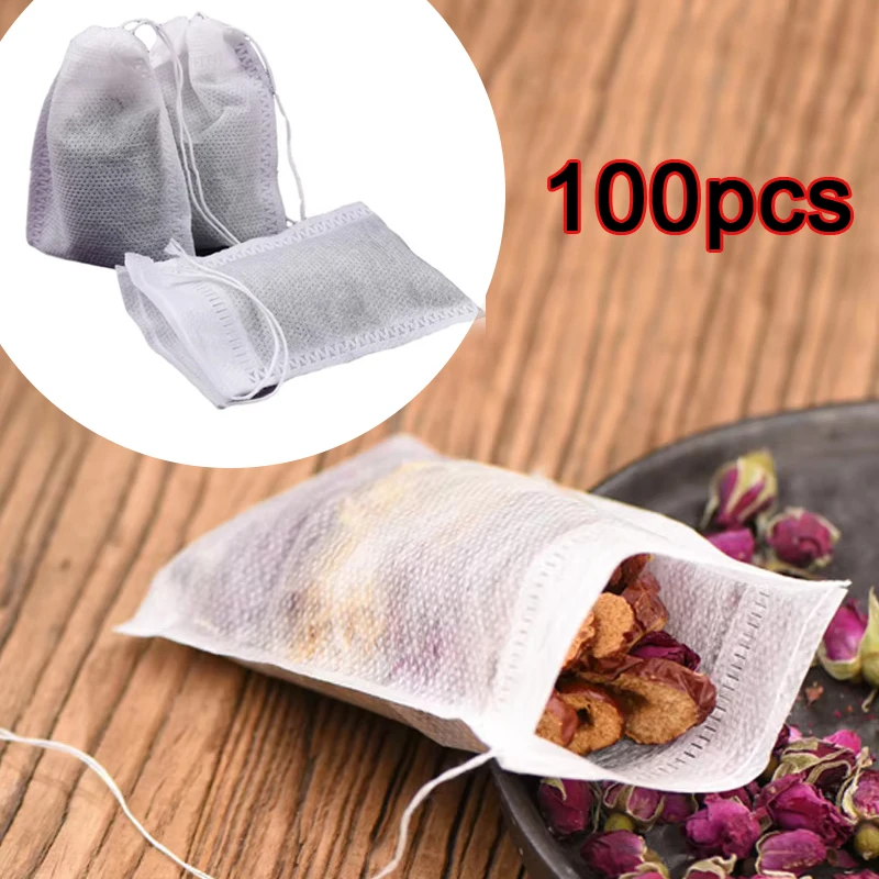 100Pcs Disposable Teabags Non- - Herbal Wellness Products recension och pris