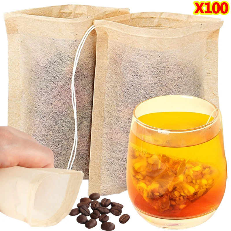 100Pcs Teabags with Drawstring - Herbal Wellness Products recension och pris