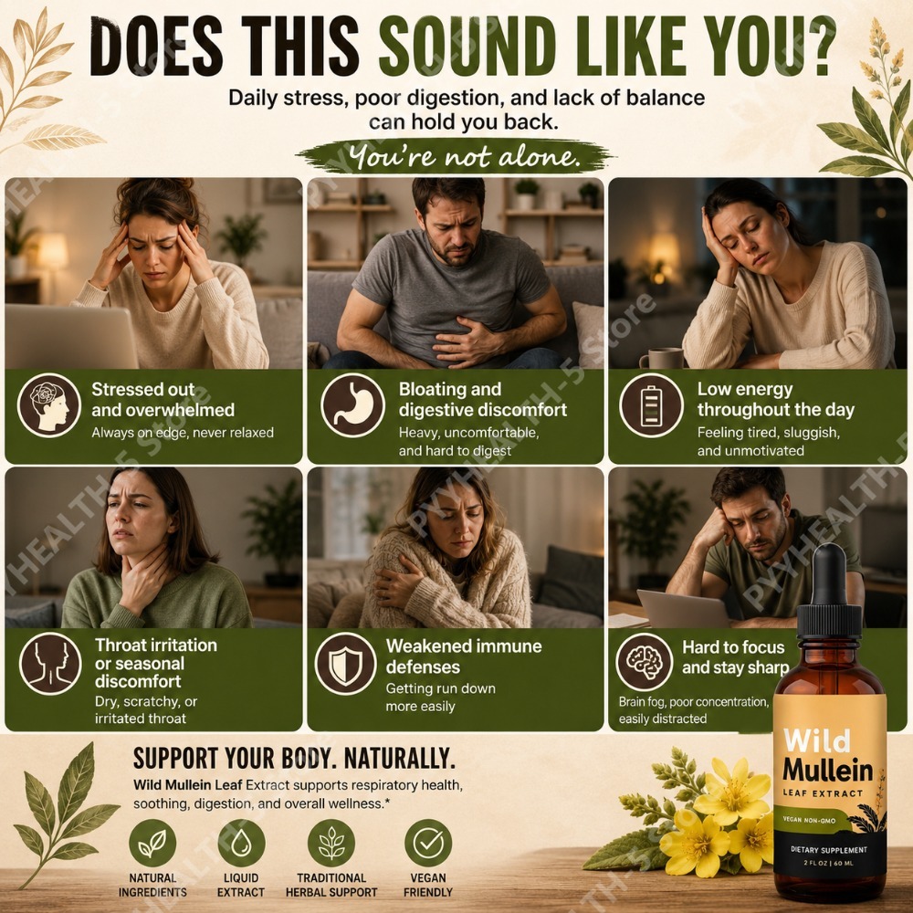 Wild Mullein Leaf Drops with G - Herbal Wellness In recension och pris