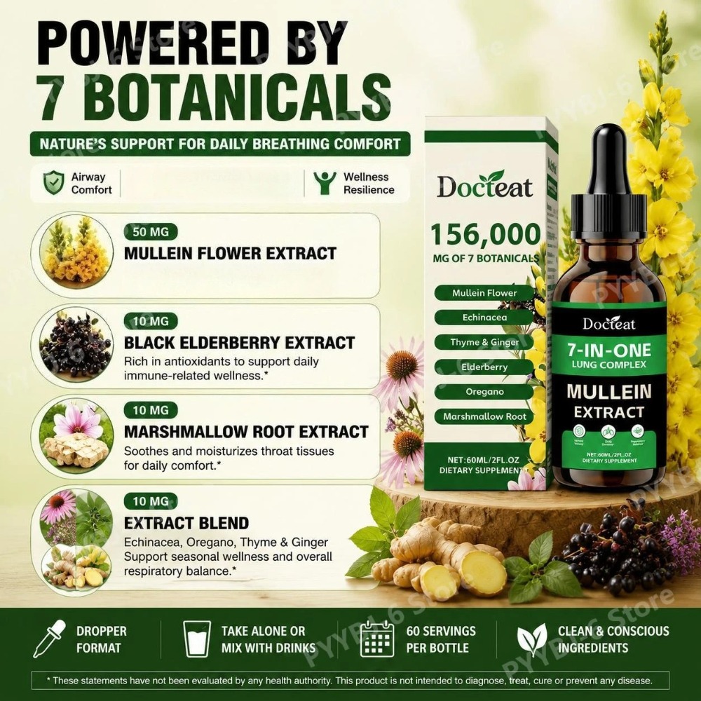 Docteat 7-in-1 Mullein Extract - Herbal Wellness In recension och pris