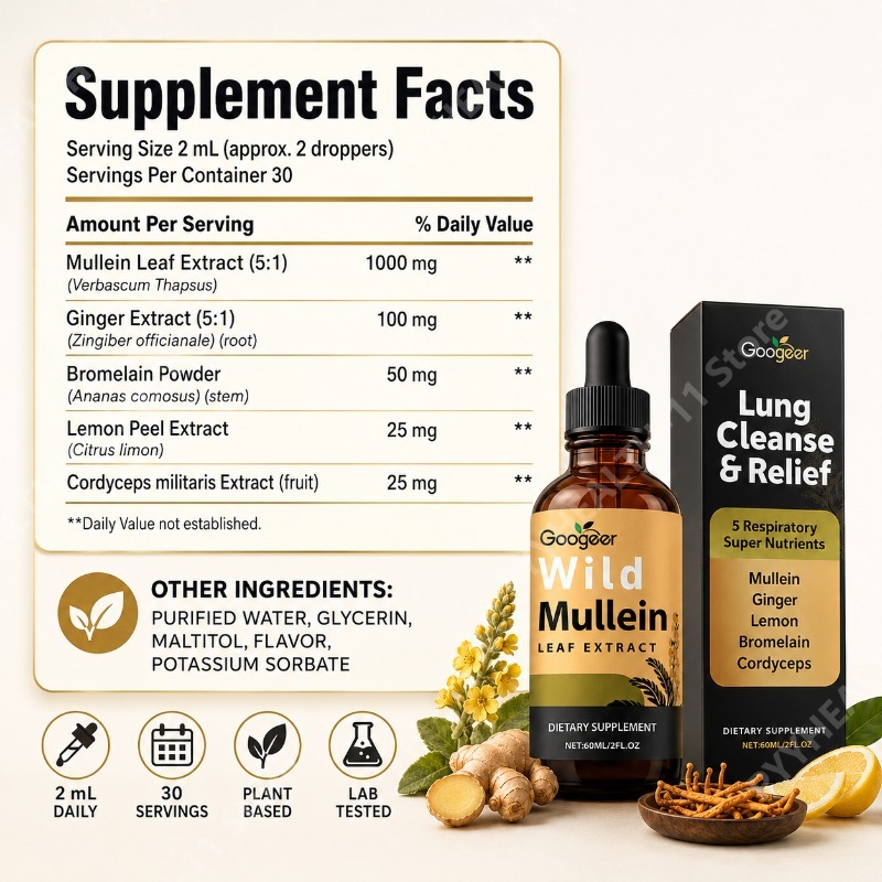 Mullein Liquid Drops Herbal Bl - Herbal Wellness In recension och pris