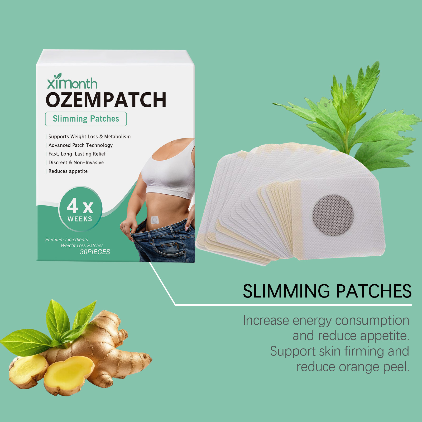 Ximonth Body Shaping Patches I - Herbal Wellness In recension och pris