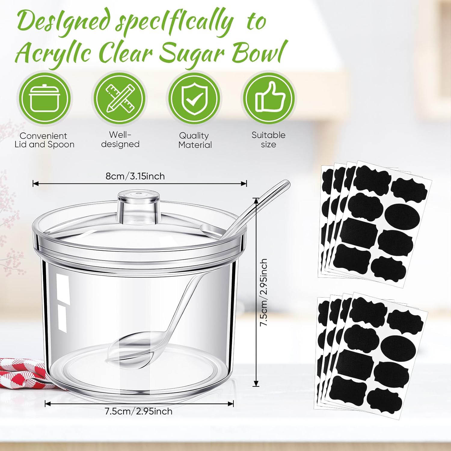 Acrylic Sugar Containers/Clear - Herbal Wellness Products recension och pris